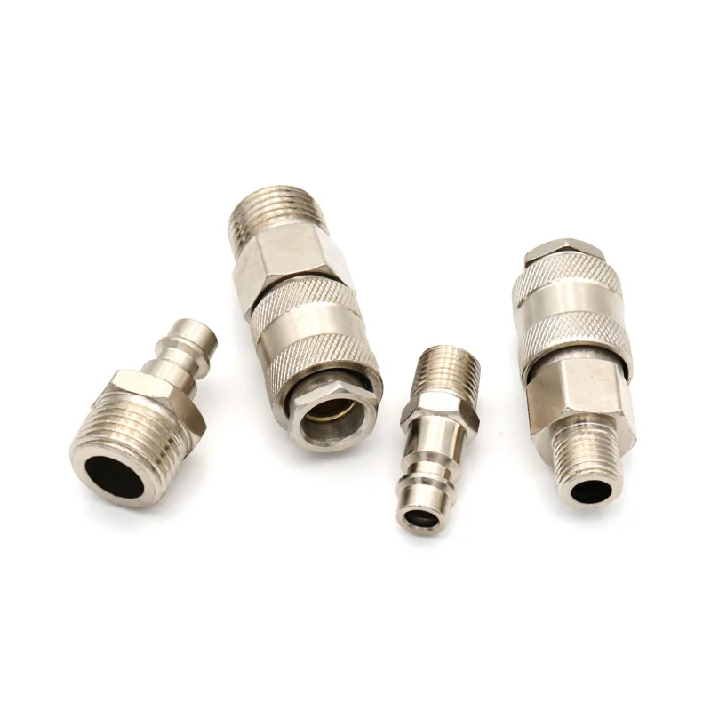 EU Type Pneumatic Fitting European Standard 1/4 3/8 1/2 Male Threaded Quick Release Connector Coupler For Air Compressor