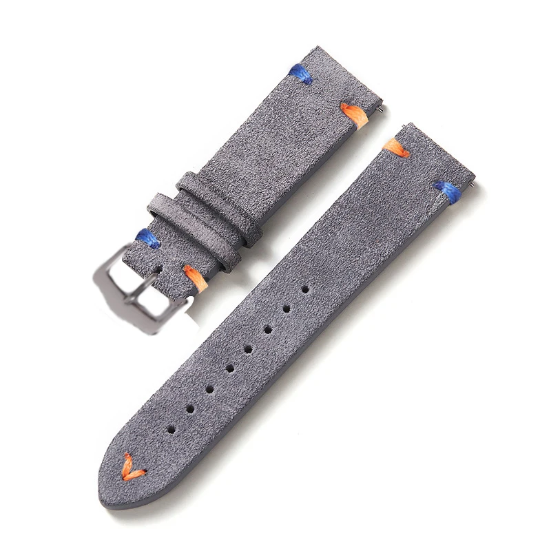 UTHAI G30 Watchband Colorblock Stitching Genuine Leather Strap 20mm22mm Universal Watch Strap For Samsung Huawei Smart Watch.