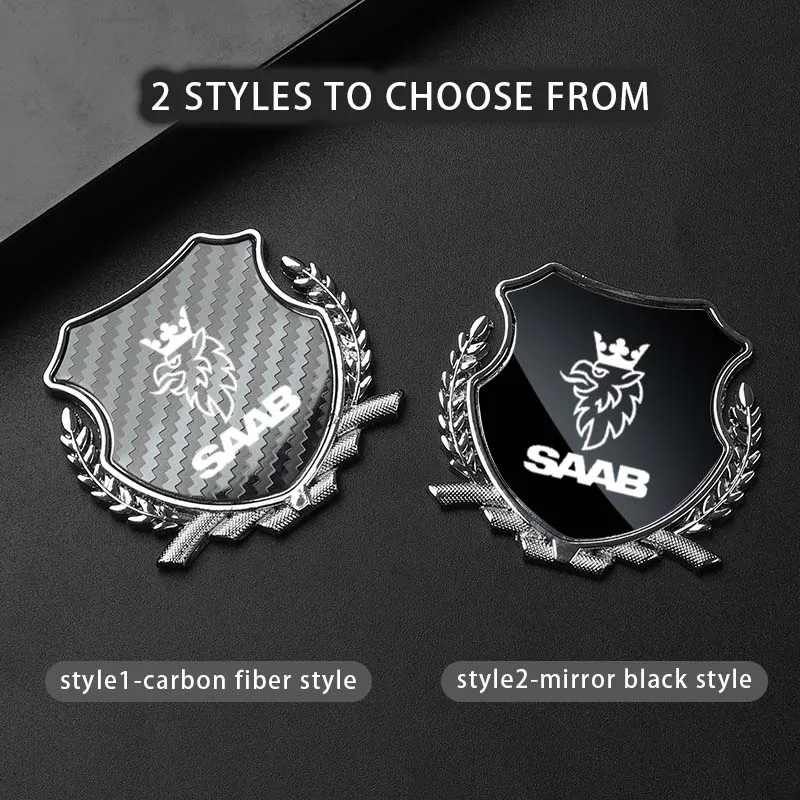 ar Body Side Modification Sign Triangular Metal Sticker For Saab Emblem 93 9 3 95 9 5 900 9000 Aero Hirsch Accessories 2024 2023