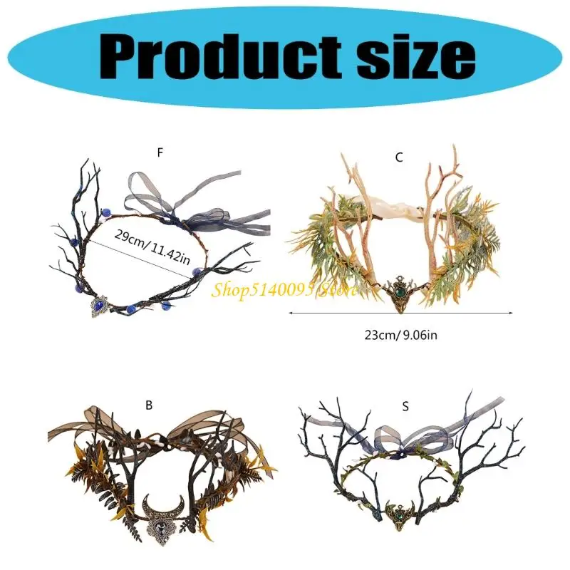 Dxae Bohemian Hair Band Branch ELF Vine para cabello para evento Festival actividades aire libre