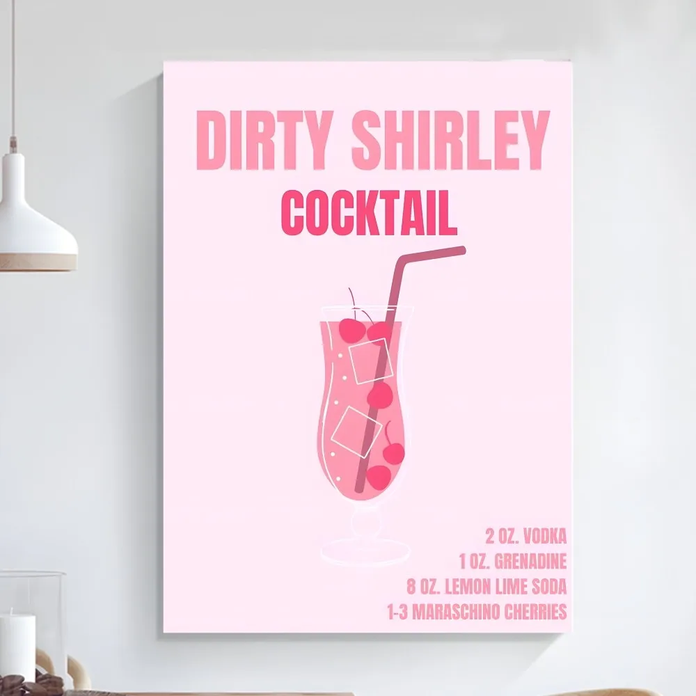 Colorful Cocktail Drink Poster Art Self-adhesive Art Small Poster HD Quality Poster Wall Art Painting Study Wall Decoration