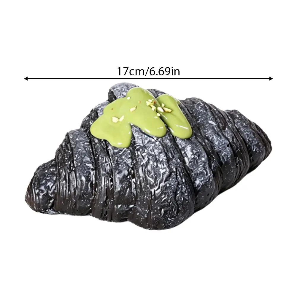 Realistische Croissant-Requisite, langsam rückfederndes Dekompressionsspielzeug, PU-Simulationsbrotmodell, entspannendes Quetschspielzeug, Lebensmittel-Dekorationsobjekt – Detail 14