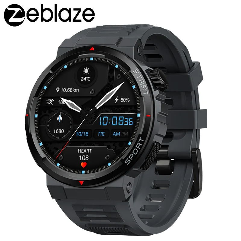 

Смарт-часы Zeblaze Ares 3 Plus, умные часы для фитнеса и здоровья, Bluetooth-вызовы, мужские умные часы, 1,43 дюйма, HD AMOLED, всегда включенный дисплей