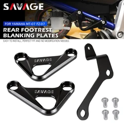 MT07 Rear Footrest Blanking Plates For YAMAHA MT-07 Y-AMT FZ-07 MT 07 2014-2026 Motorcycle Racing Hook Foot Rest Foot Peg Pedals
