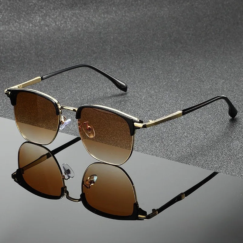 Uv400  Eyewear Stylish Square Sunglasses Retro Browline Sunglasses Adjustable Driving Sunglasses For Daily Commuting