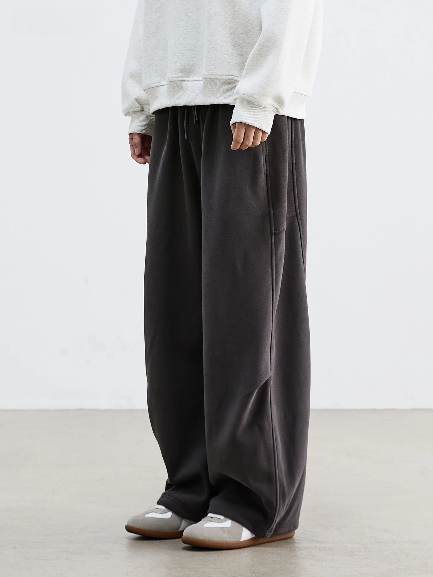 

Мужские повседневные спортивные брюки с широкими штанинами и завязками, прямого кроя, в японском стиле, на осень-весну, универсальные, длинные