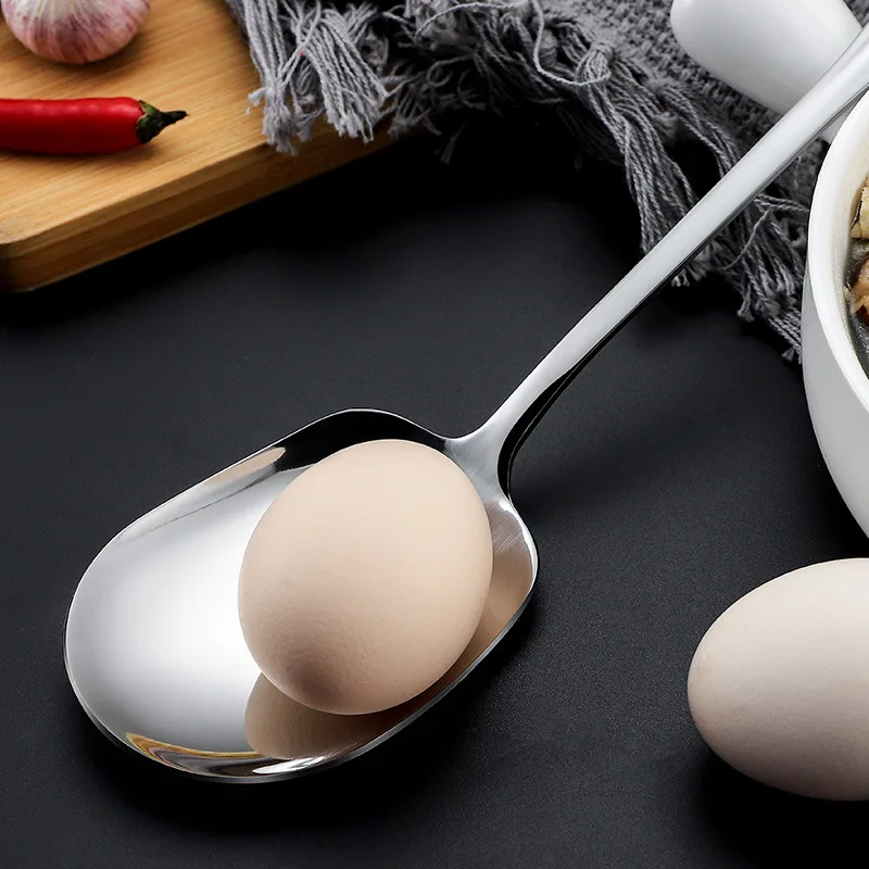 

Hotel Stainless Steel Vegetable Spoon Restaurant Large Male Thickened Canteen Common Spoon Sharing Spoon