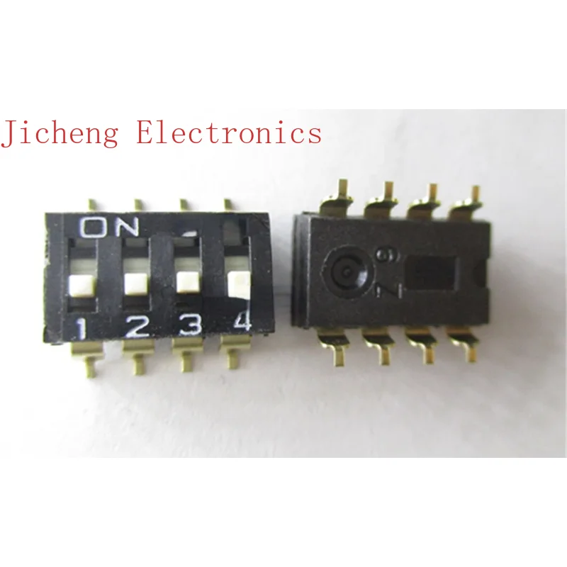 10PCS Taiwan Province DIP DMR-04-T-V-T/R Dip Switch 4-bit Patch 2.54-pitch Horizontal Dialing Code.