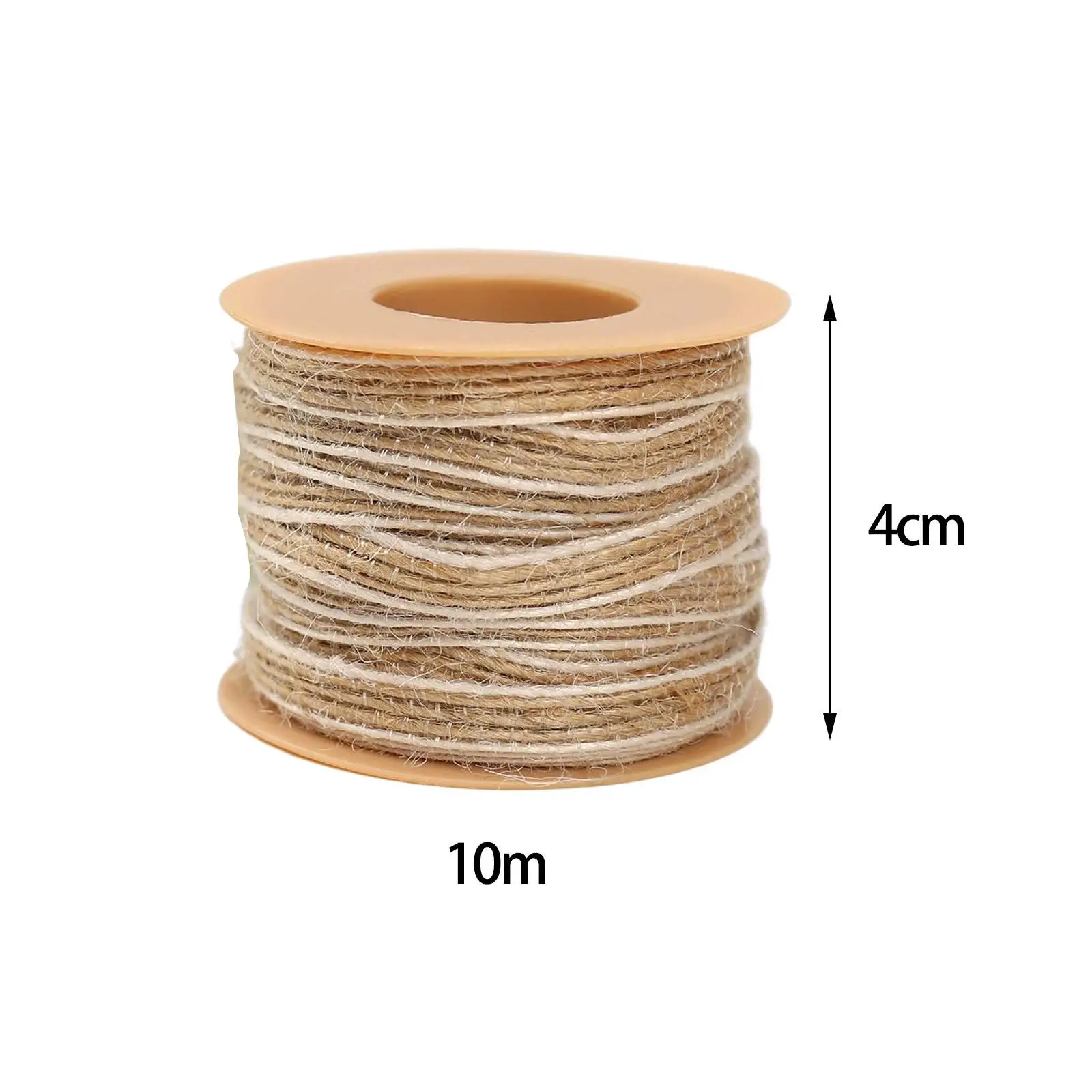 Jute Burlap Ribbon Gift Souvenir Decors Wedding , Length 10M