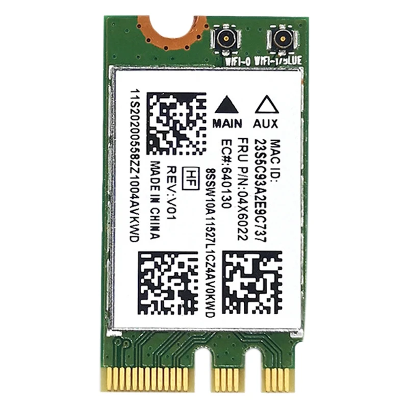 Carte réseau sans fil POP-lQCNFA335, interface NGFF M2 4.0, système de prise en charge de carte réseau sans fil Bluetooth