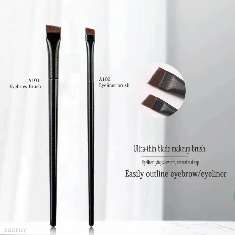 1-10PCs makeup brushes angled thin eyebrow brush flat fine eyeliner brush professional liner brow beauty make up tool