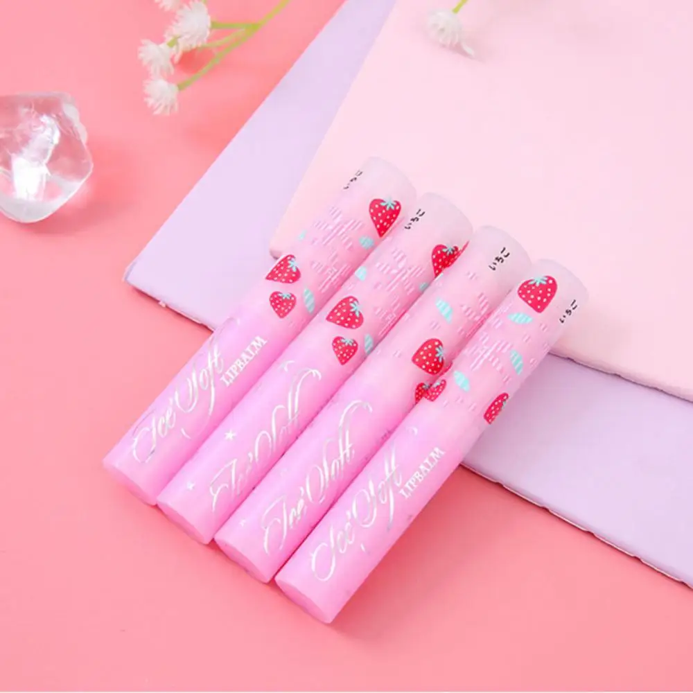 Sexy Pink Lip Balm Color Changing Lip Balm Long-lasting Moisturizing Lipstick Ice Soft Strawberry Color Lip Balm Waterproof