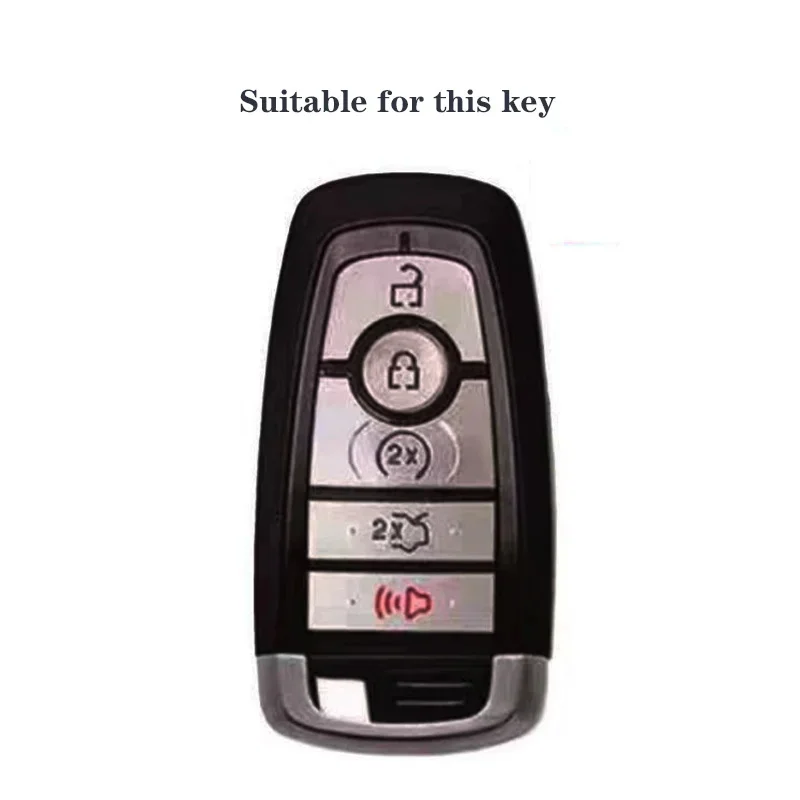 Leather 5 Buttons Car Remote Key Case for Ford Explorer Mustang Fusion Escape F150 F250 F350 F450 F550 Cover Shell Accessories