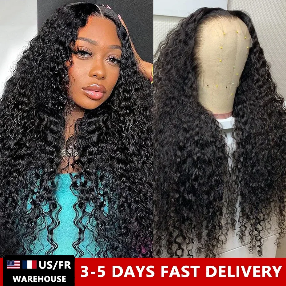 13x4 HD Transparent Lace Front Wig Human Hair Deep Wavy 13x6 Deep Wave Frontal Wigs Human Hair Remy Water Wave Lace Closure Wig