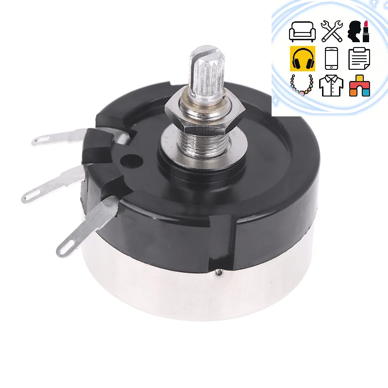 WX200 High Power 15W Single-turn Double-wire Wound Potentiometer 8 Ohm 8Ω Shaft Length 15MM Audio Attenuator