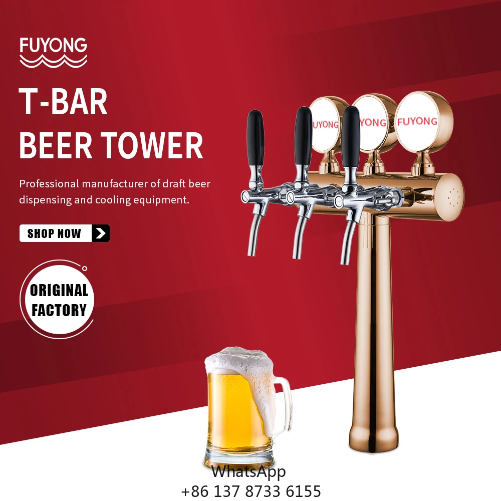 Hot Selling 3 Tap Draft Beer Tower Dispenser Commercial Steel And PC Material For Bars Drinking Top-selling Bar Accessories