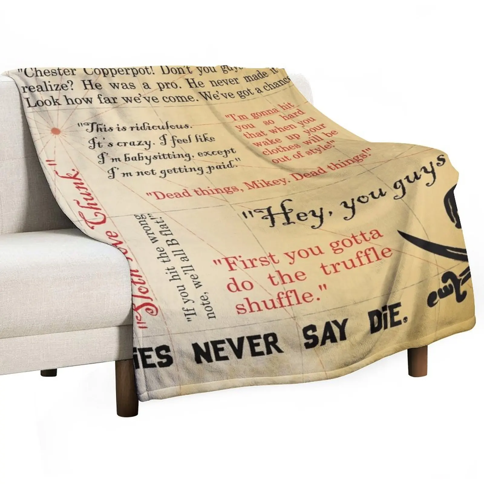 

The Goonies Map Throw Blanket Multi Use Warm Blanket for Living Room Bedroom