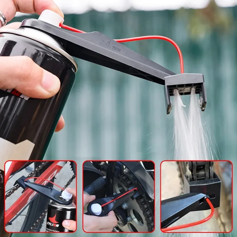 Motorcycle Chain Oiling Diverters Chain Cleaning and Maintenance Oiler Spray Gear Motorcycles Equipments Repair Tools Attachment