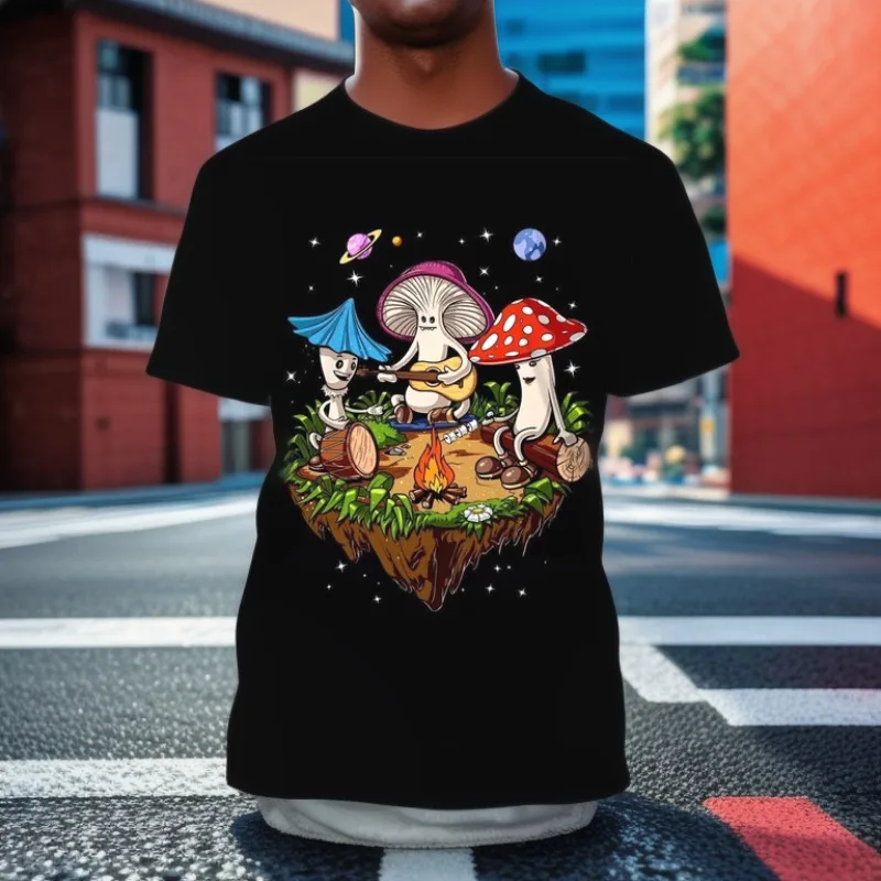 

Cartoon Animation Hip Hop Summer Men's T-Shirt 3d Printing Creative Personality Casual Childish Loose Short Sleeve Top Clothing