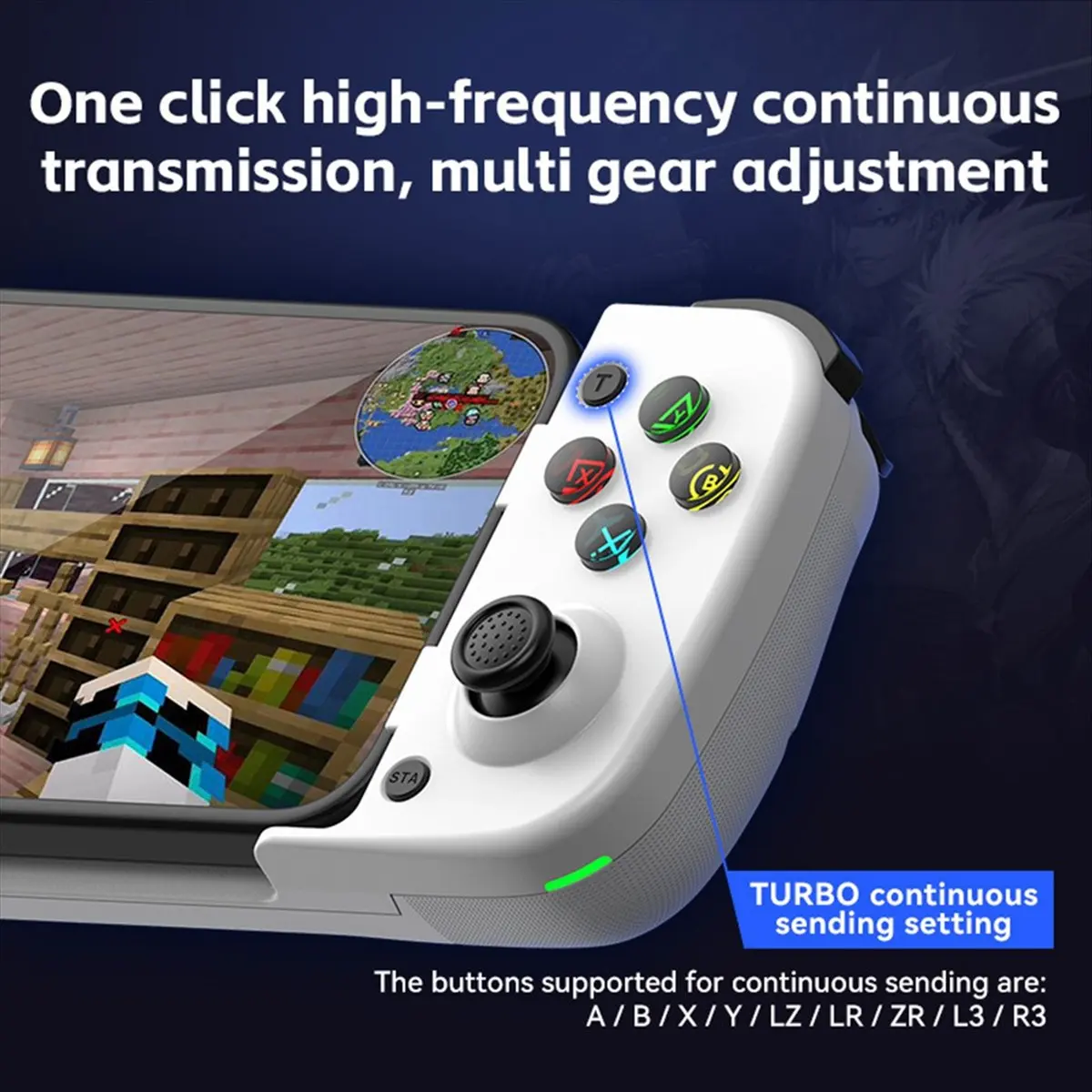 A3#(Upgraded) 2369F D3 Wireless Stretchable Game Controller Bluetooth 5.0 Mobile Phone Gamepad Controller for Android IOS,B