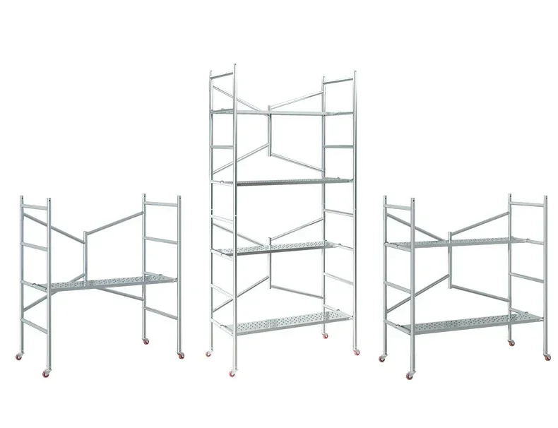 para plataforma de elevação dobrável de andaime versátil, tubo de aço espesso, decoração multifuncional, banco de cavalo móvel
