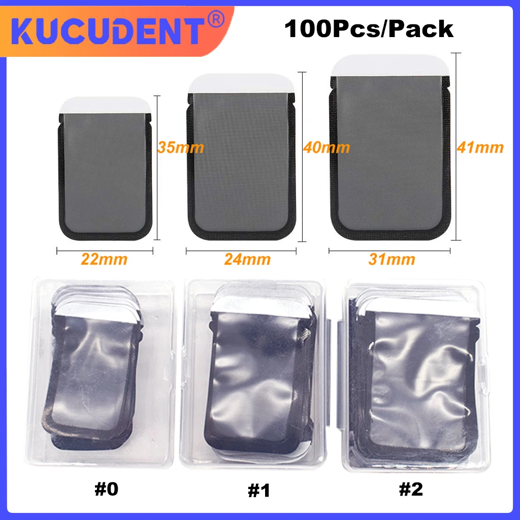 100 Pcs/Box Dental Disposable Digital X-Ray Scan Barrier Envelopes Protective Pouch Phosphor Plate Protective Pouch Dentistry La