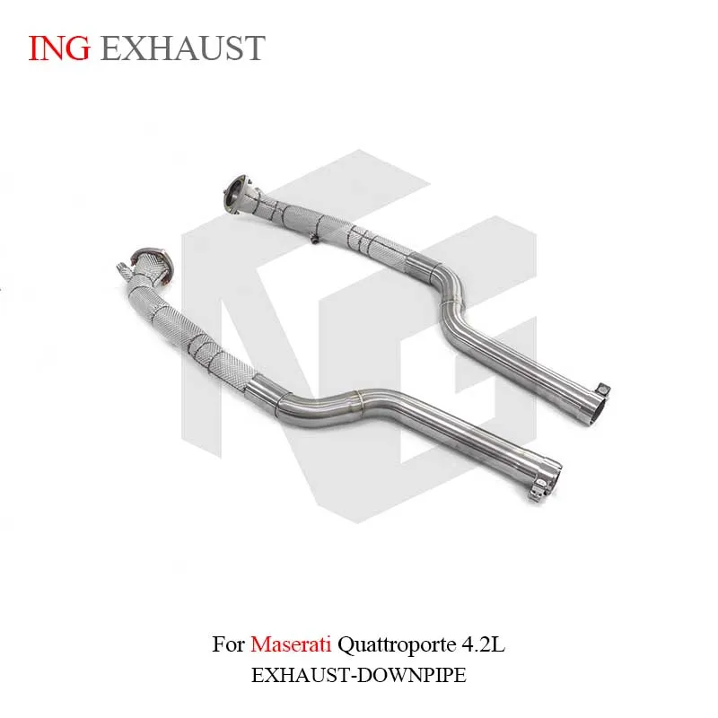 For Maserati Quattroporte 4.2L With Heat Shield ING Exhaust System High Flow Performance Downpip