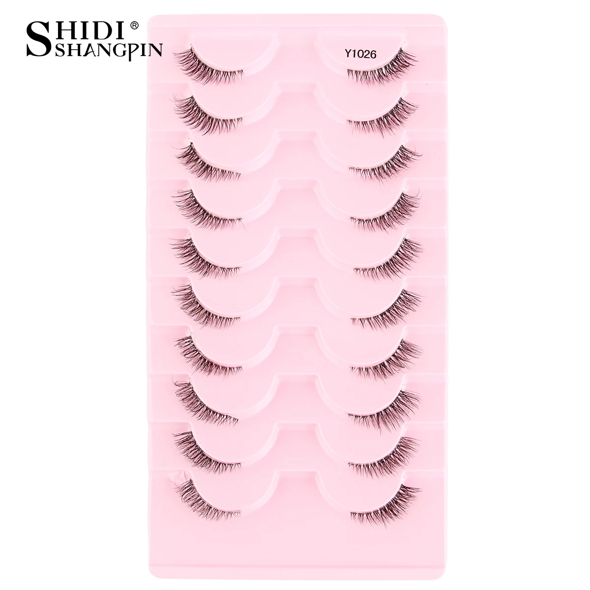 Neue Halbe Wimpern Falsche Wimpern 5/10 Paar 3D Nerz-Wimpern Natürliche Wimpernverlängerung Katzenaugen-Wimpern Make-up Faux Cils Fox Lash – Detail 18