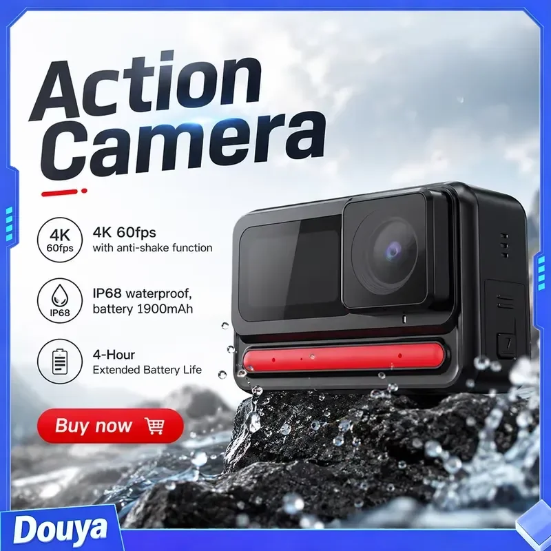 4k High-definition Dual Color Touch Screen Sports Camera Supports WIFI Interconnection EIS Shake and Waterproof Camera
