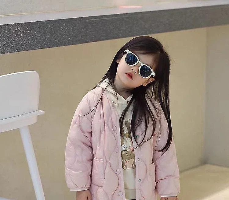 Girls Coat Lightweight Imitation Down Padded Jacket Girls Baby Short 2024 Autumn New Children Fashion Solid Color Coat Clothes image 6