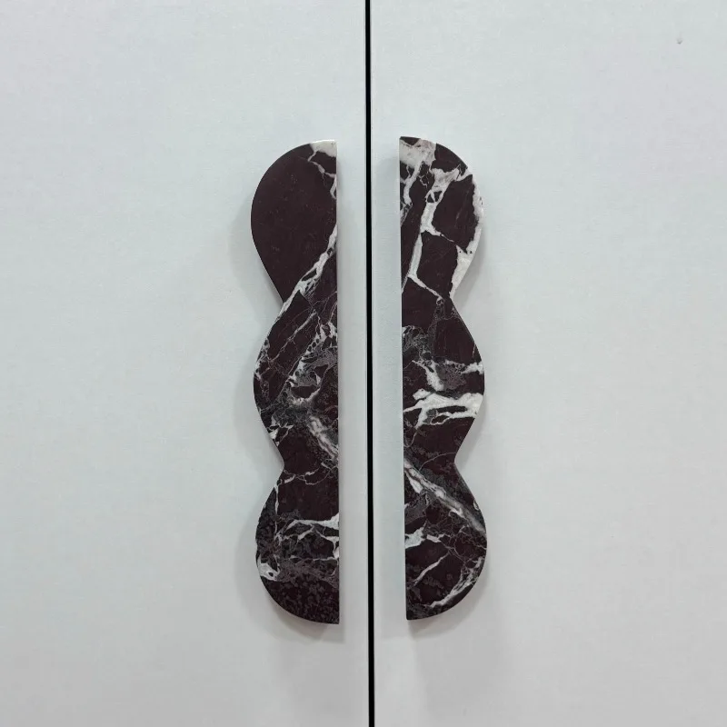 Nordic Light Luxury 100% Natural Marble Long Pulls for Wardrobe, Cabinet, Drawer & Door