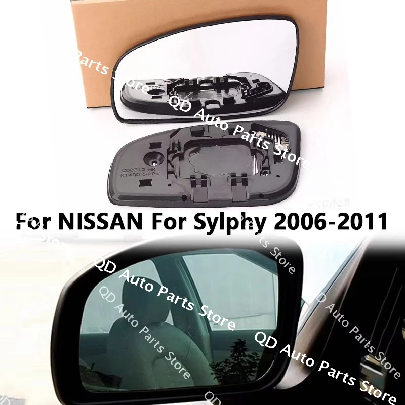 

For NISSAN For Sylphy 2006 2007 2008 2009-2011 Exterior Rearview Side Mirror Glasses Lens With Heating 96365-EW86A 96366-EW86A