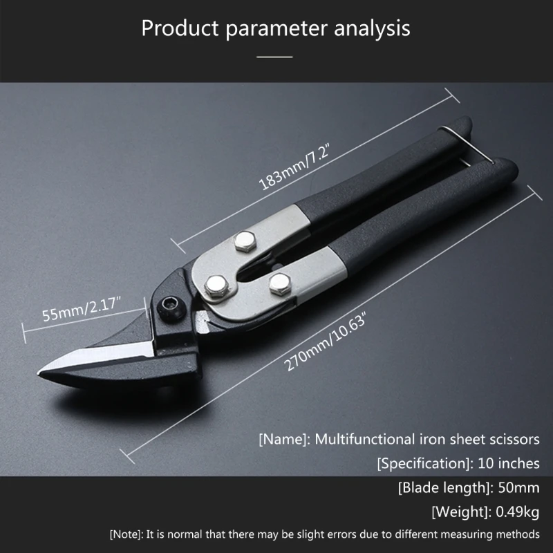 T50 Heavy Duty Industrial Metal Cutter Cutting Scissors for Tin Snips Cut Tin, Labor-saving Iron Wire Scissors High Tensile Q81C