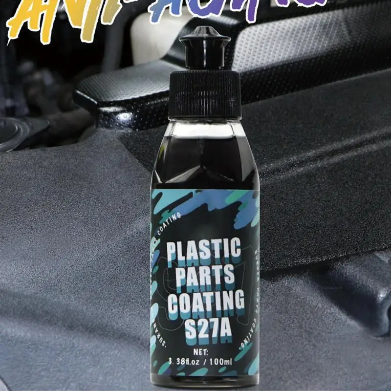 Trim Restorer Automotive 100ml Quick Car Restoring Spray Long Lasting Shine & Protection Trim Coating Car Cleaner Auto Detailing