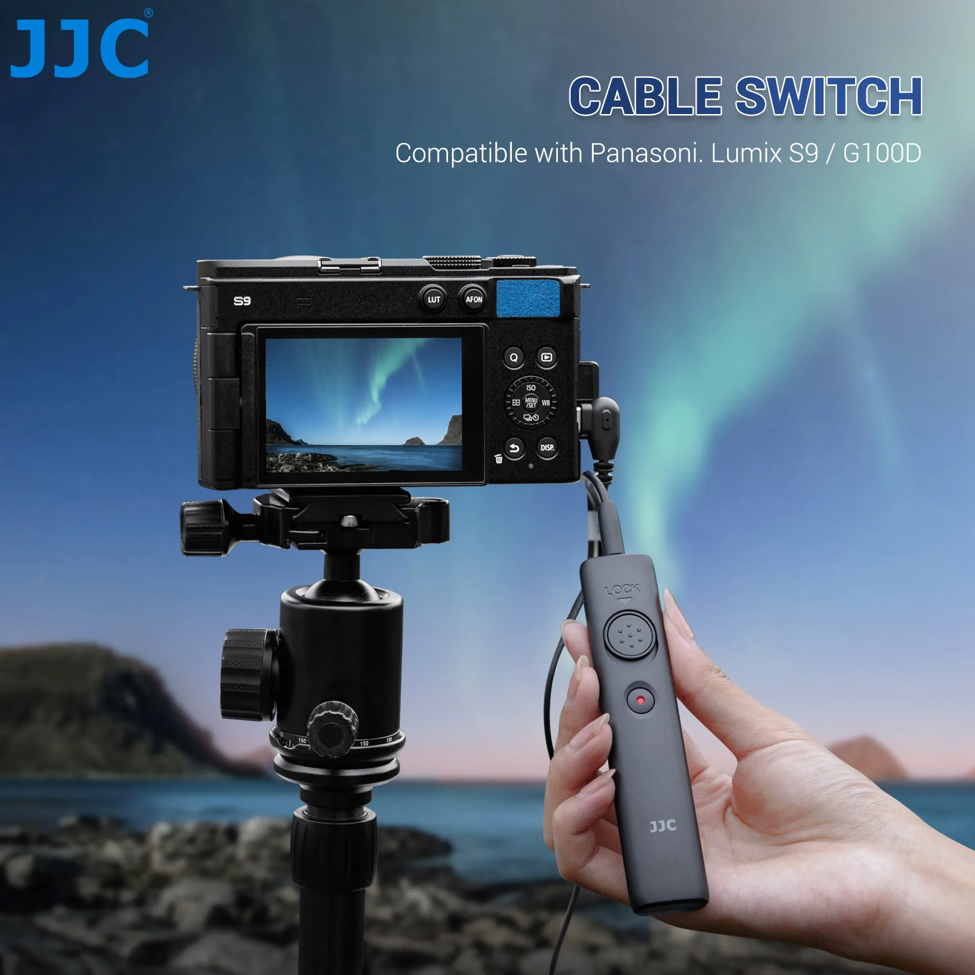 JJC Remote Control Shutter Release Cord for Panasonic Lumix S9 G100D Cameras Cable Remote Switch for Long Exposure