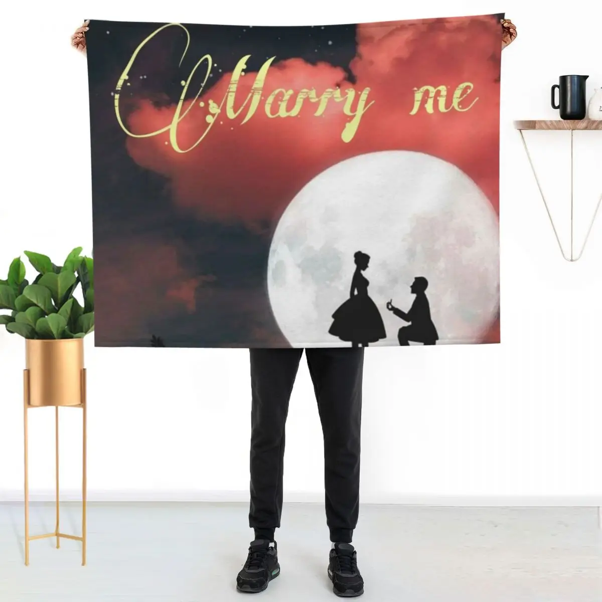 

Marry me Throw Blanket Summer Cool Breathable Blanket for Sleeping