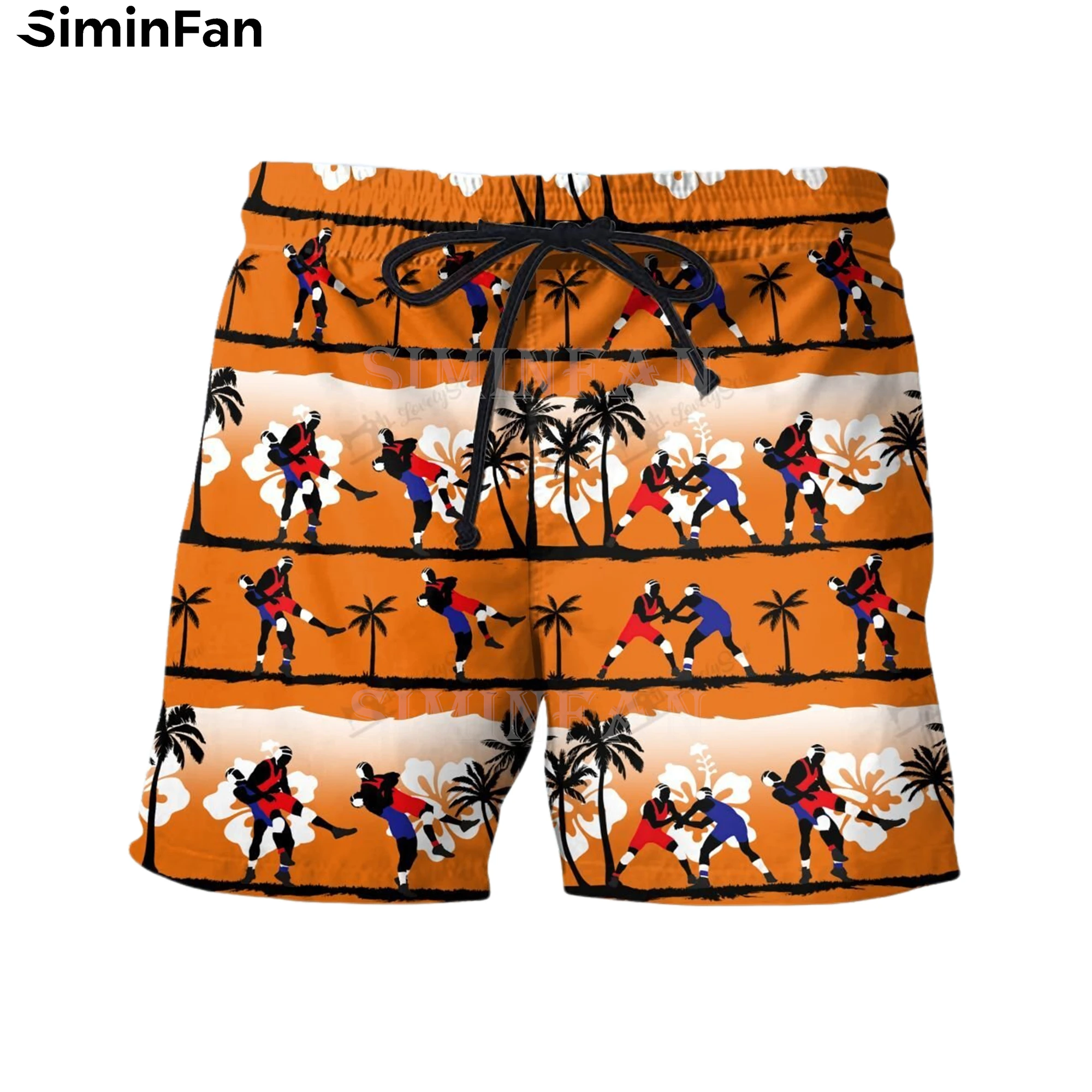 

WRESTLING FLOWER 3D Printed Mens Hawaiian Board Shorts Male Summer Trousers Casual Beach Pant Unisex Harajuku Streetwear S4