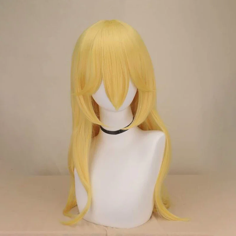 Long Golden Princess Wig with Bangs Cosplay Long Wig Halloween Costume Party Anime