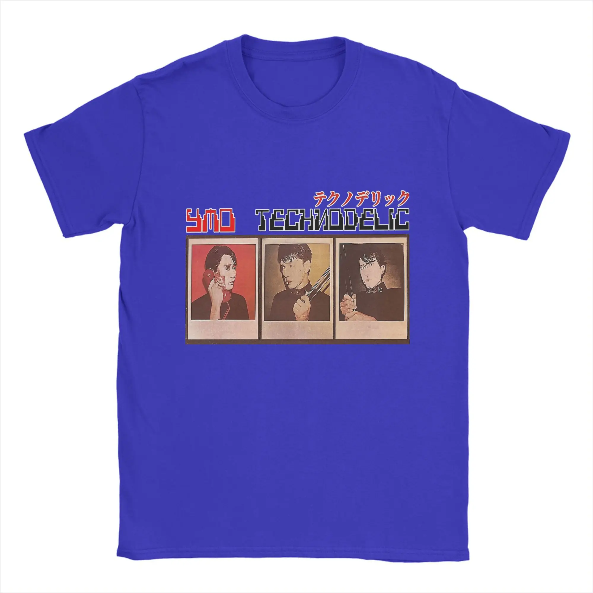 YMO   Men's T Shirt  Yellow Magic Orchestra Hipster Tee Shirt Short Sleeve O Neck T-Shirt 100% Cotton Printed Tops