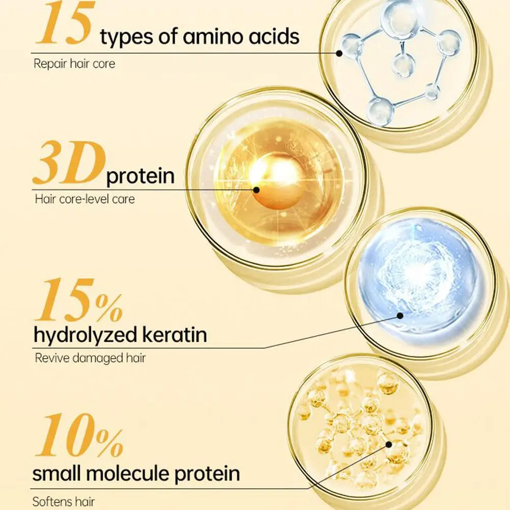 8 ثانية تنعيم لينة إصلاح بيرمز الأصباغ التالفة التجعد العناية بالشعر قناع الشعر المهنية منتجات كريم علاج الكيراتين