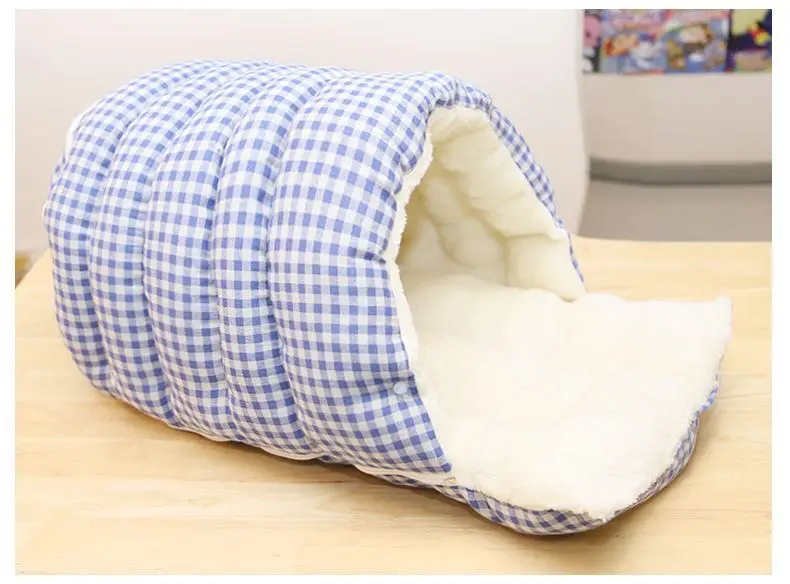 Foldable Winter Pet Sleep Bed/Bag for Cats Dogs, Thickened Semi-Enclosed Design, Soft Indoor, Christmas/Warm in Autumn/Winter