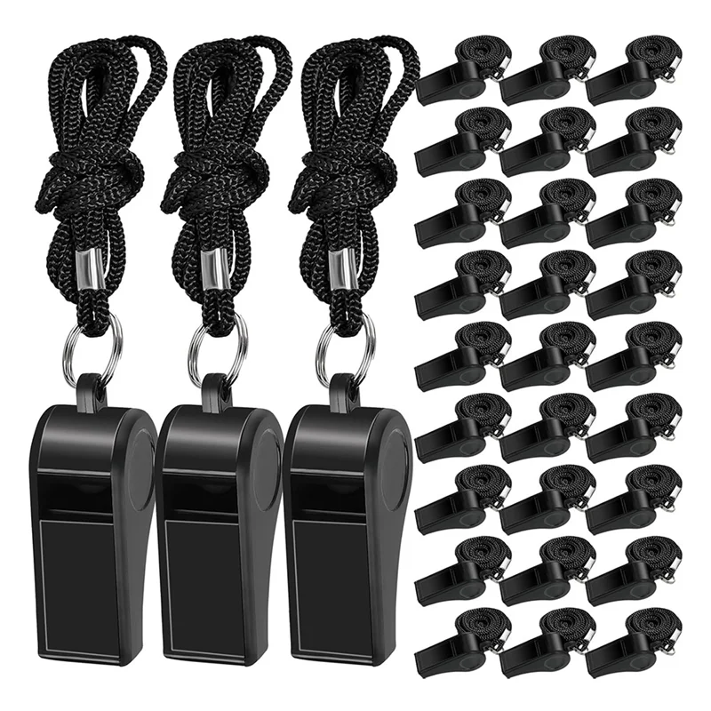 

Plastic Whistle 48 Pcs With Lanyard Loud Referee Tool For Emergency Sports For Teachers Training
