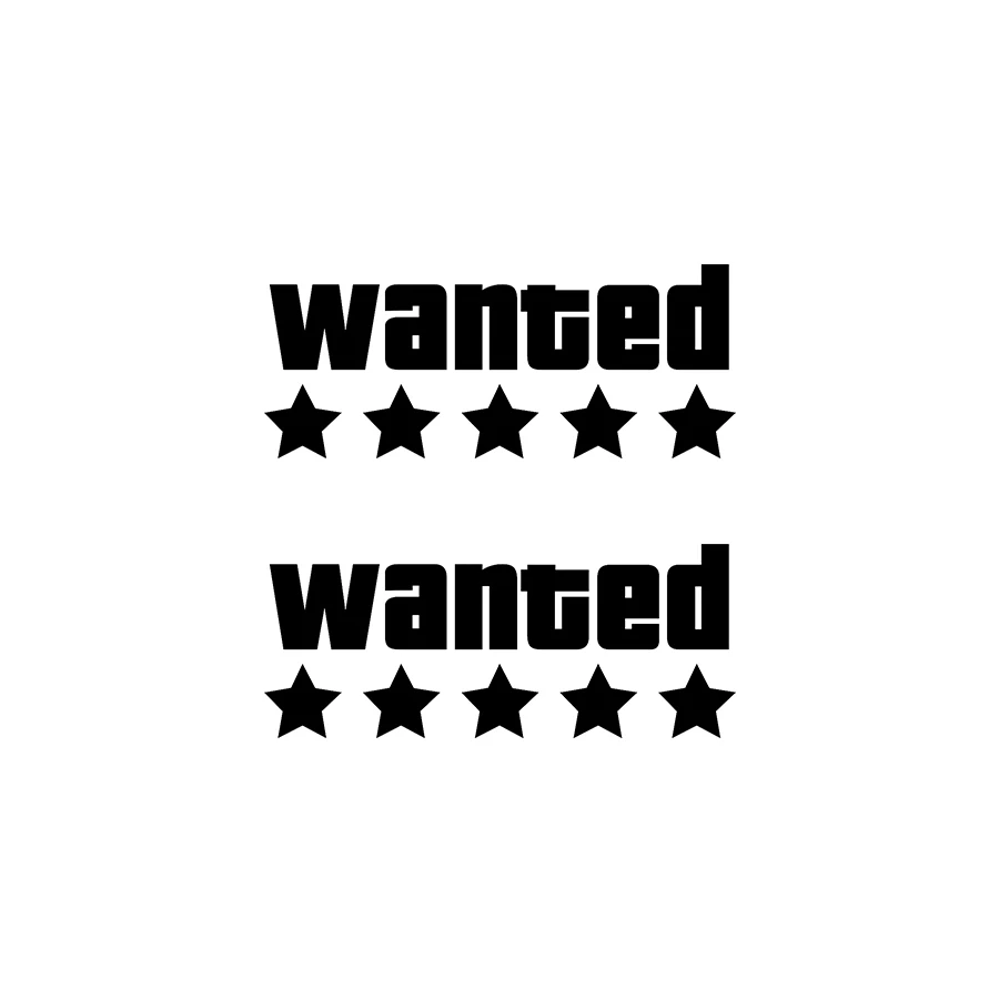 WANTED Motorrad-Aufkleber, wasserfester Vinyl-Aufkleber, anpassbar für Motorrad/Karosserie/Helm, Motorrad-Dekorationszubehör