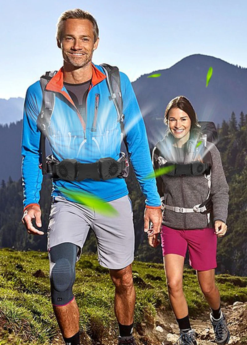 Xiaomi Waist Fan Dual Vents Powerful Portable Waist Clip on Fan for Shirt 20000mAh with 4 Speeds Outdoor Camping Travel Fishing