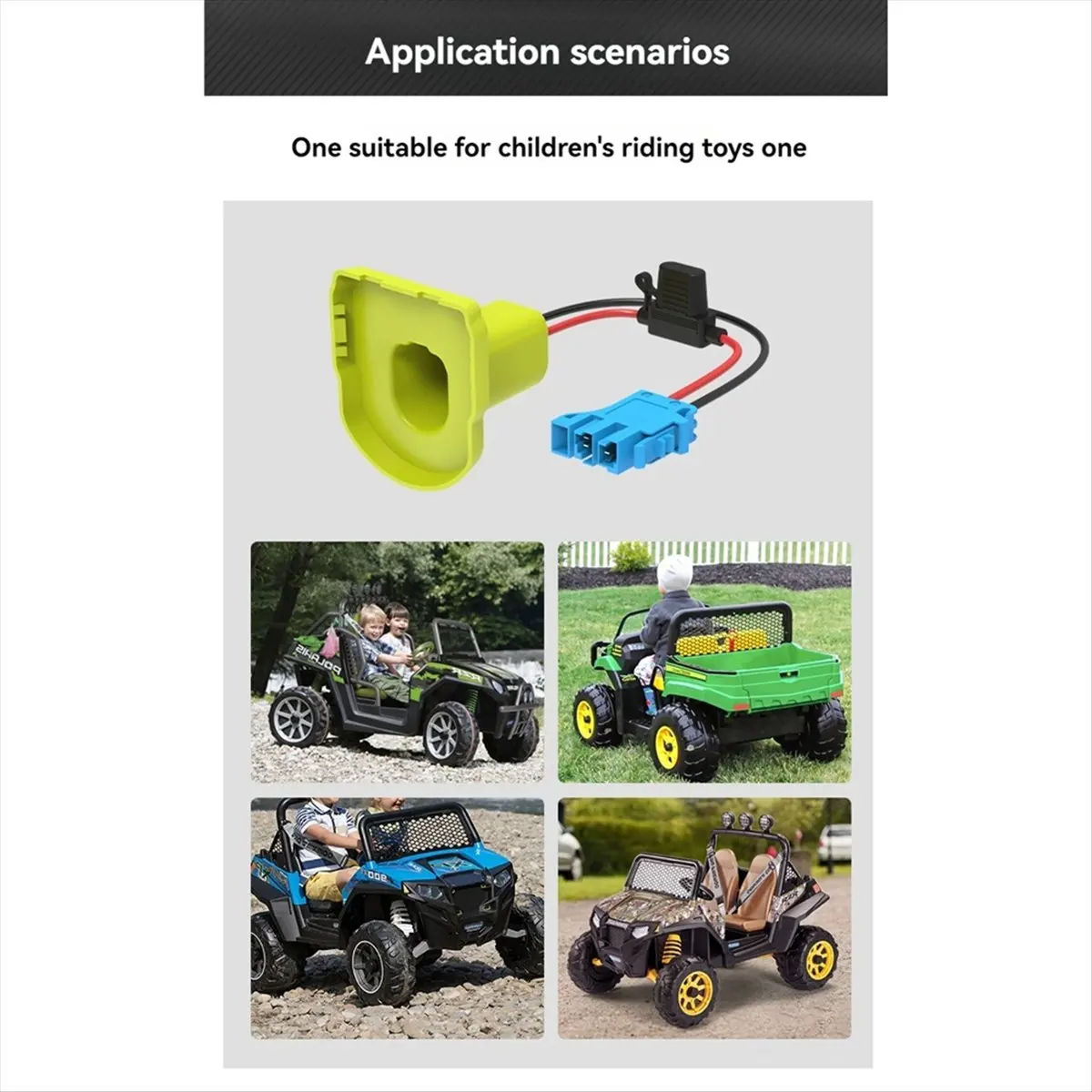 AA19 Power Wheels Battery Adapter for Ryobi 18V Battery with Wire Harness Connector,Battery Converter with 3pcs 40A Fuses B
