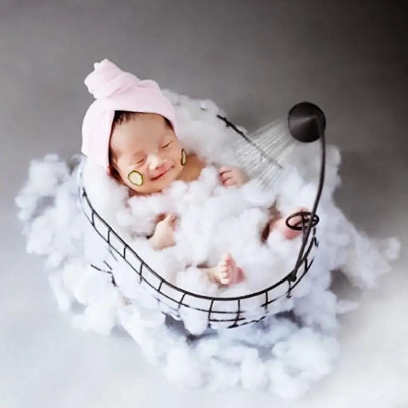 

Q22D Newborn Photography Props Safe & прочная железная плетеная детская ванна для фото