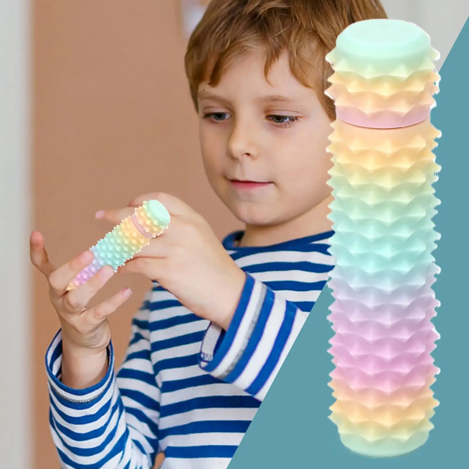 Stim Toy 3D-gedruckter Spiky Grip Stim Toy 3,46 Zoll beruhigende tragbare Fidgets verbessert den Fokus und Entspannung für Reisen, Flugzeug, Straße