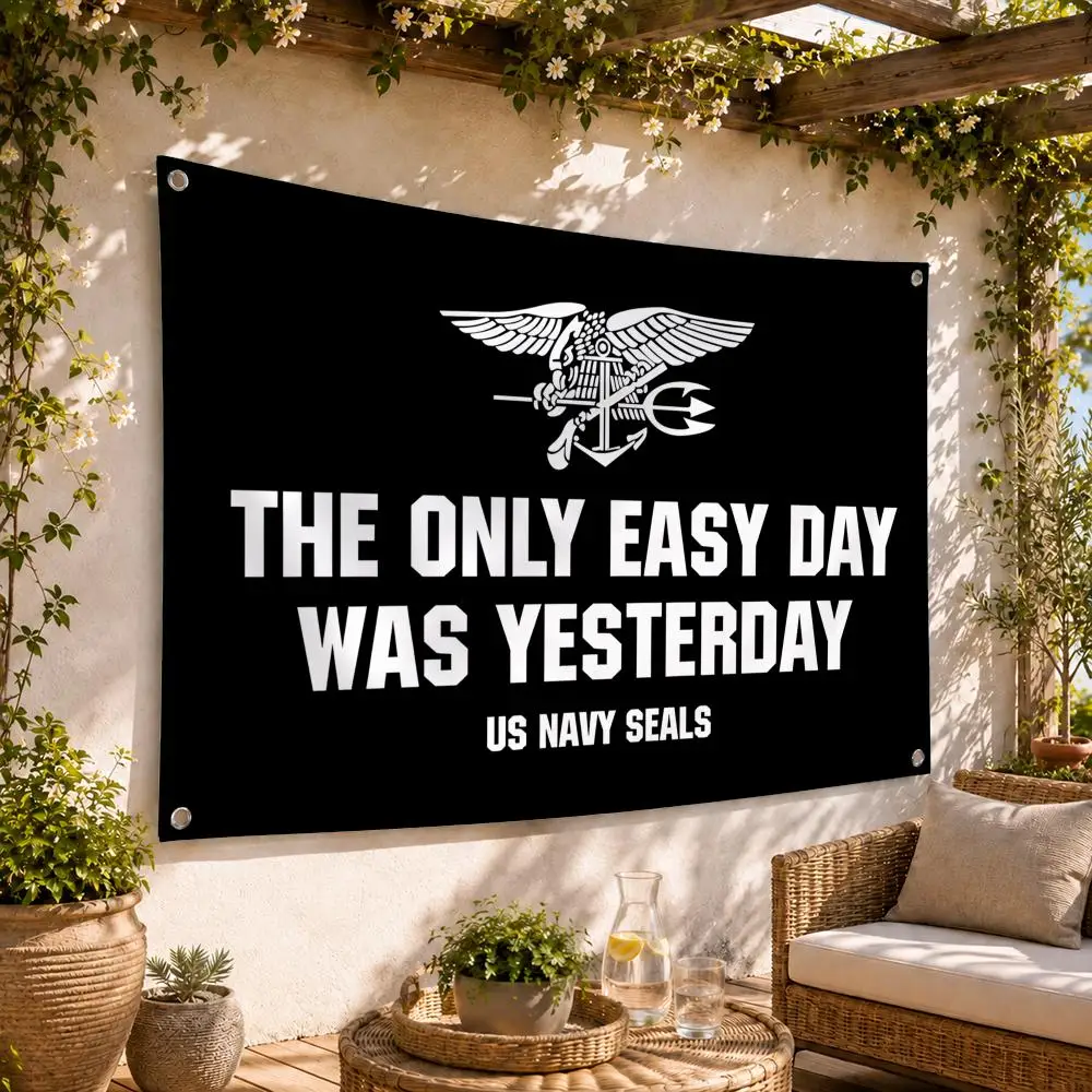 US Navy Seals Military Cool Flags Flag Soft skin-friendly Durable Tapestry Outdoor party Home living room bedroom Decoration