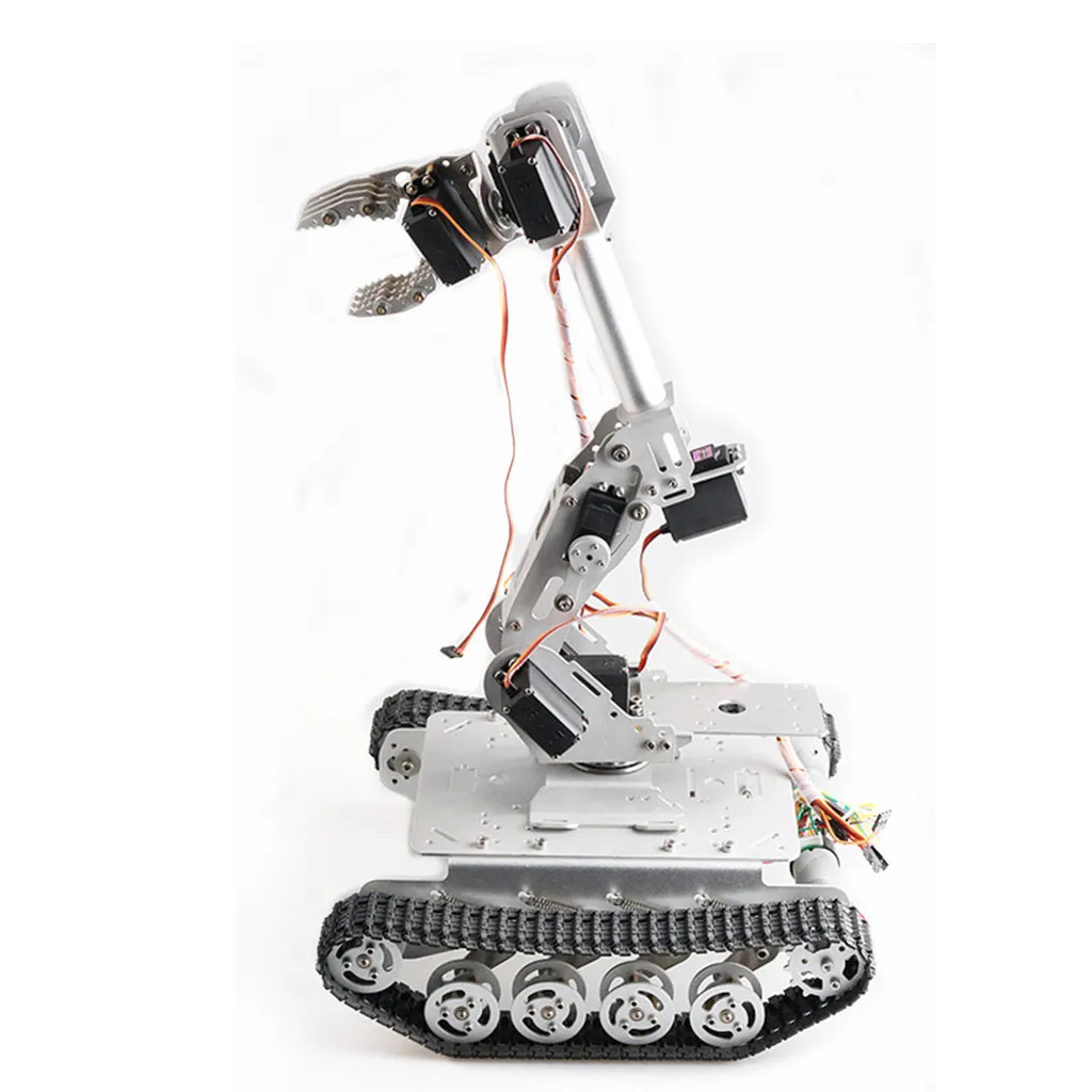 

Mobile robot chassis 8 degrees of freedom robotic arm shock absorption trolley grabs and carries items DIY smart kit