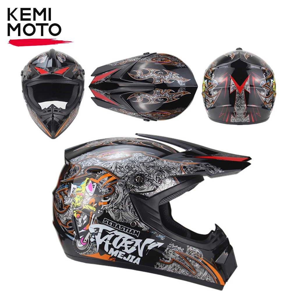 

Motorcycle Helmet Motocross Race DOT Certification Off-road Dirt Bike ATV Summer Breathable Safety Soft Liner Moto Helmets Men